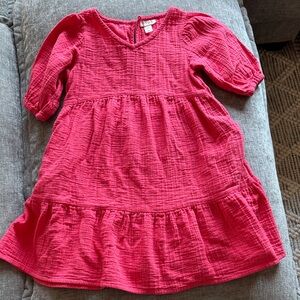Cat & Jack Vibrant Pink Casual Kids Dress